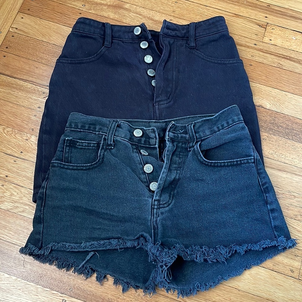 Brandy Melville High Waisted Shorts & Jean Skirt